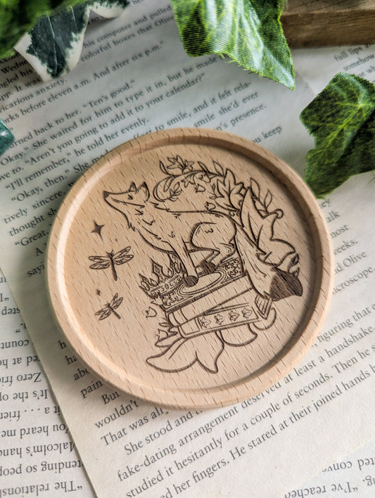 Spring Fairy Tale Wooden Coaster