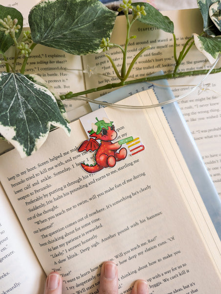 Strawberry Dragon Magnetic Bookmark