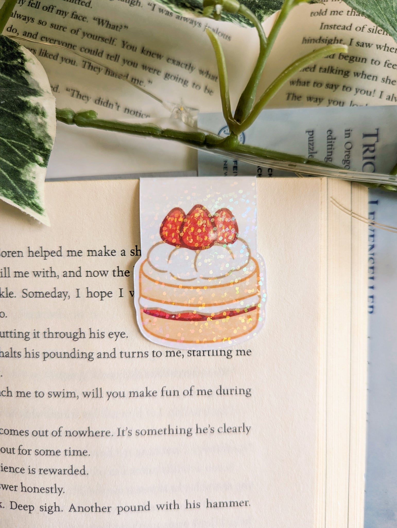 Strawberry Cake Magnetic Bookmark