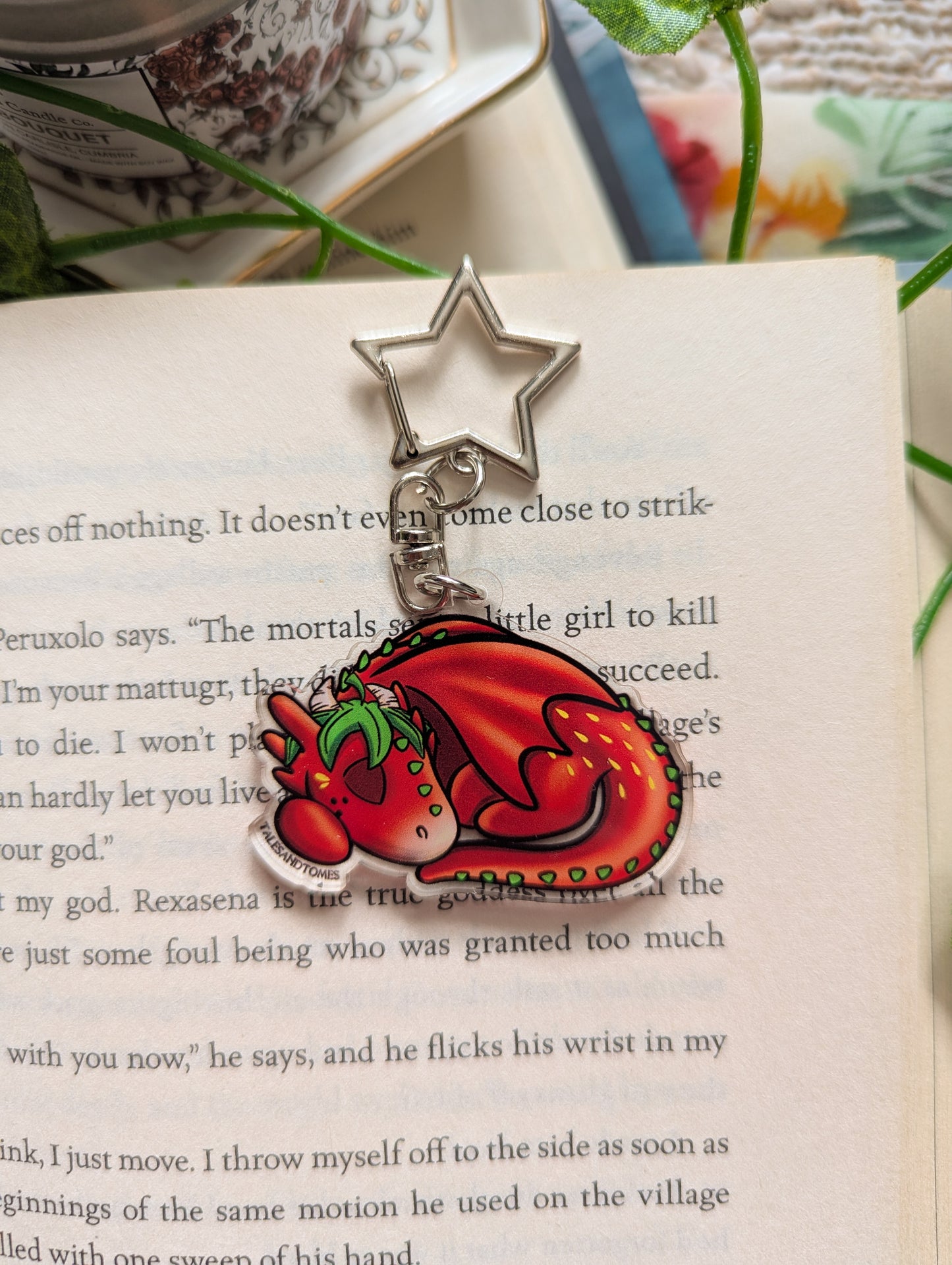 Strawberry Dragon Companion Keyring