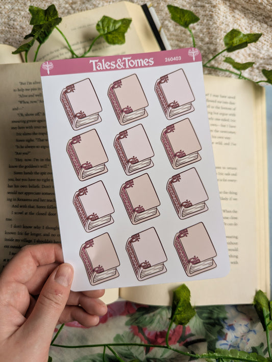 Cherry Blossom Bakery Reading Journal Stickers