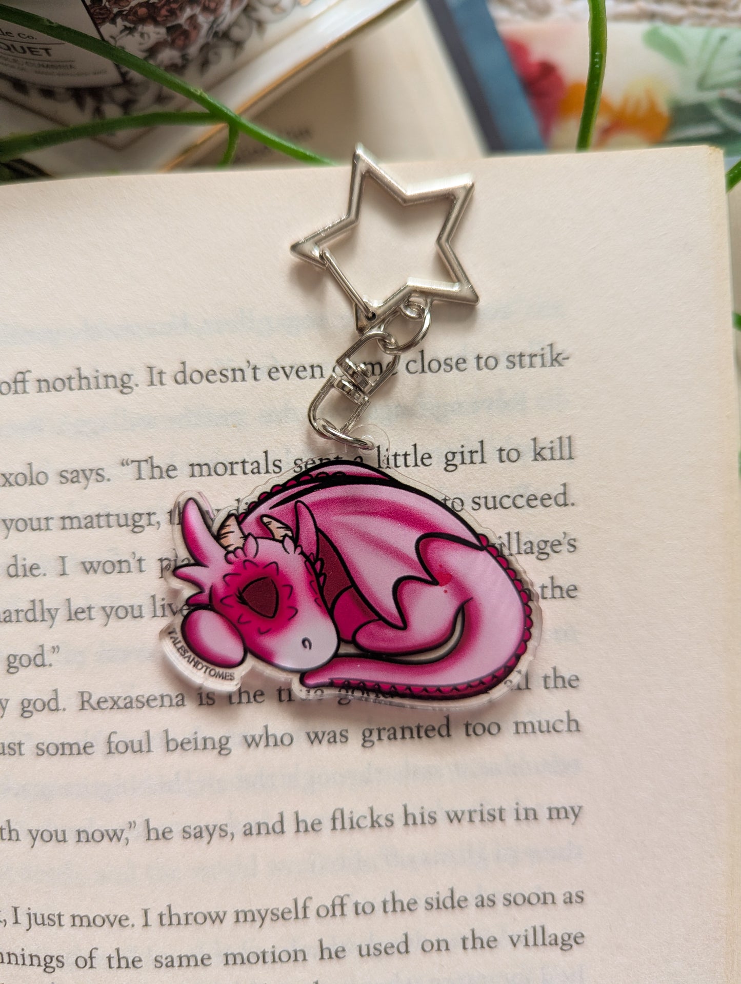 Pink Dragon Companion Keyring