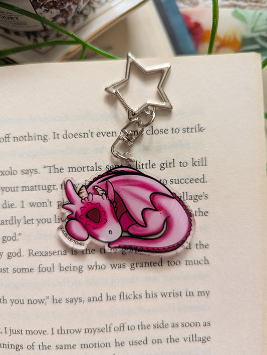Pink Dragon Companion Keyring