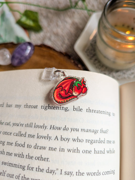 Strawberry Dragon Companion Kindle/Phone Charm