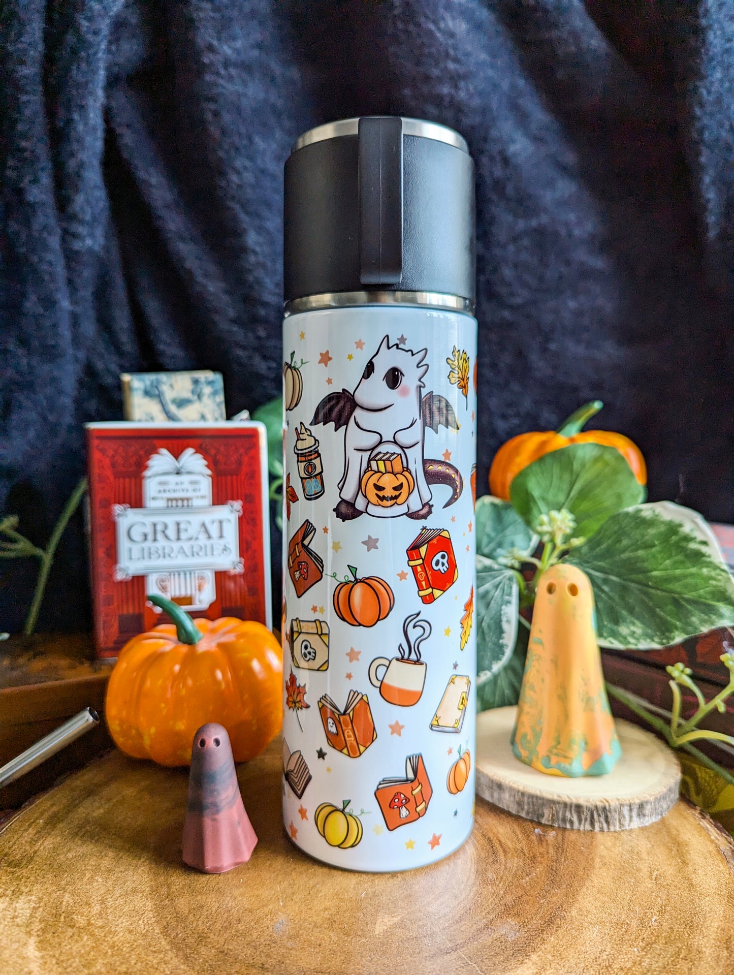 Spooky Dragons Thermos with Mug