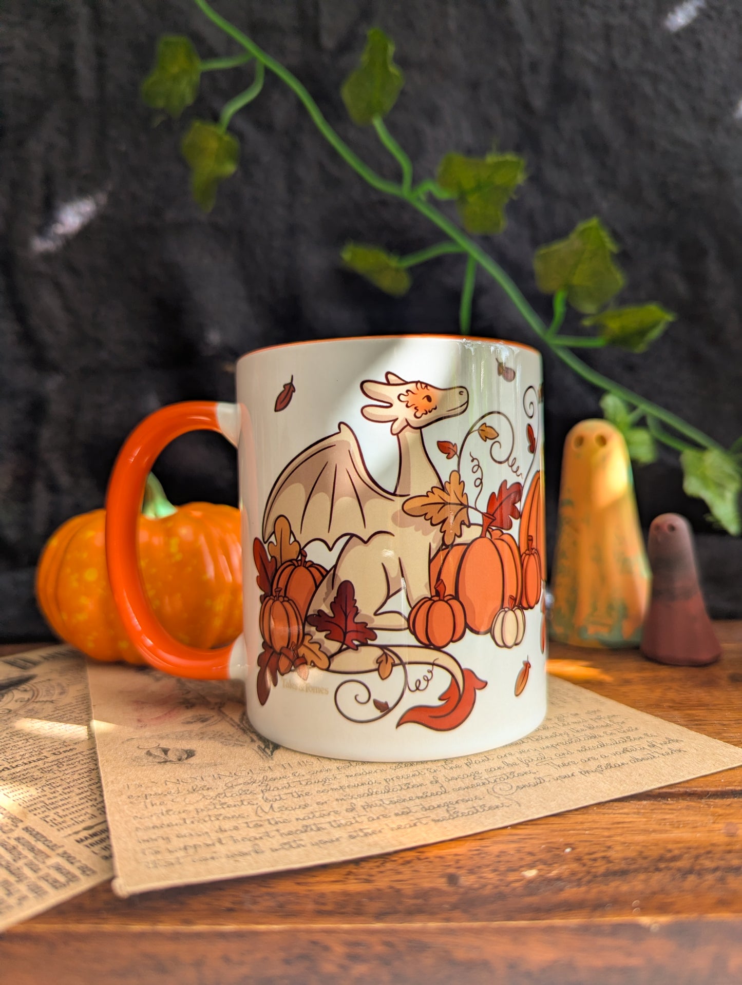 Pumpkin Dragons Ceramic Mug