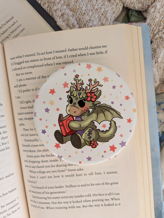 Moss Dragon Ceramic Coaster