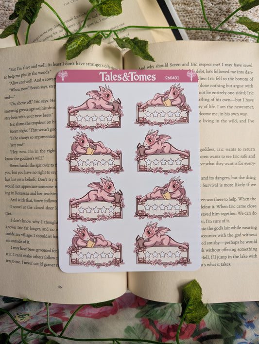 Cherry Blossom Bakery Reading Journal Stickers