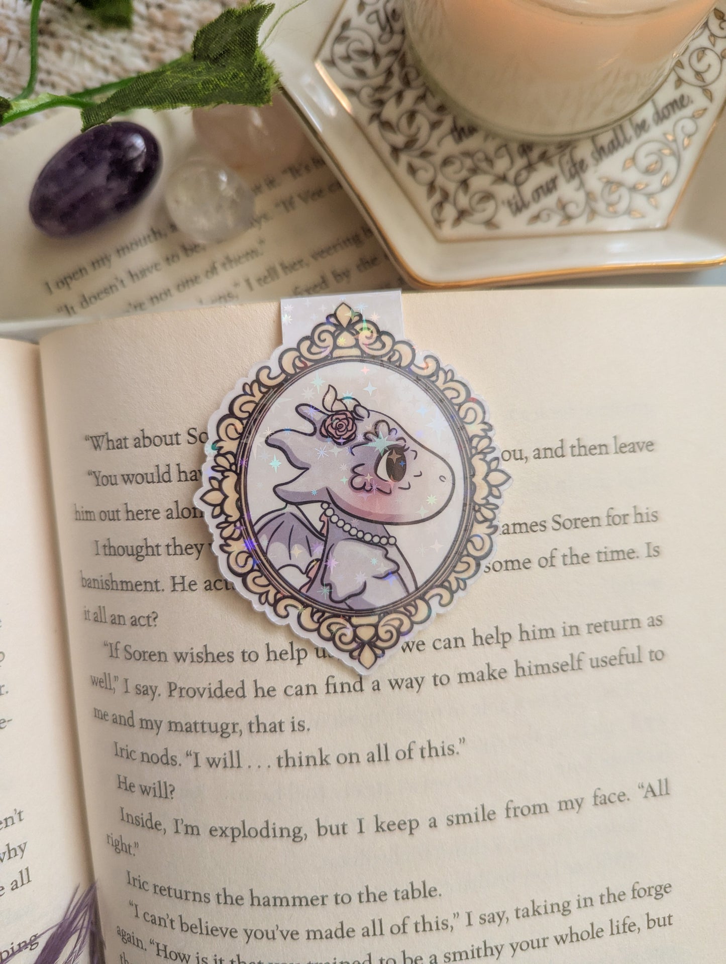 Lila Portrait Dragon Magnetic Bookmark