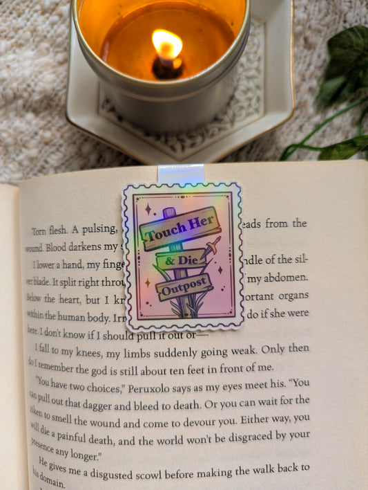 Touch Her & Die Stamp Magnetic Bookmark