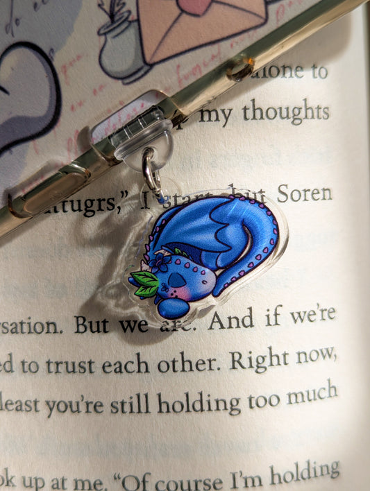 Blueberry Dragon Companion Kindle/Phone Charm