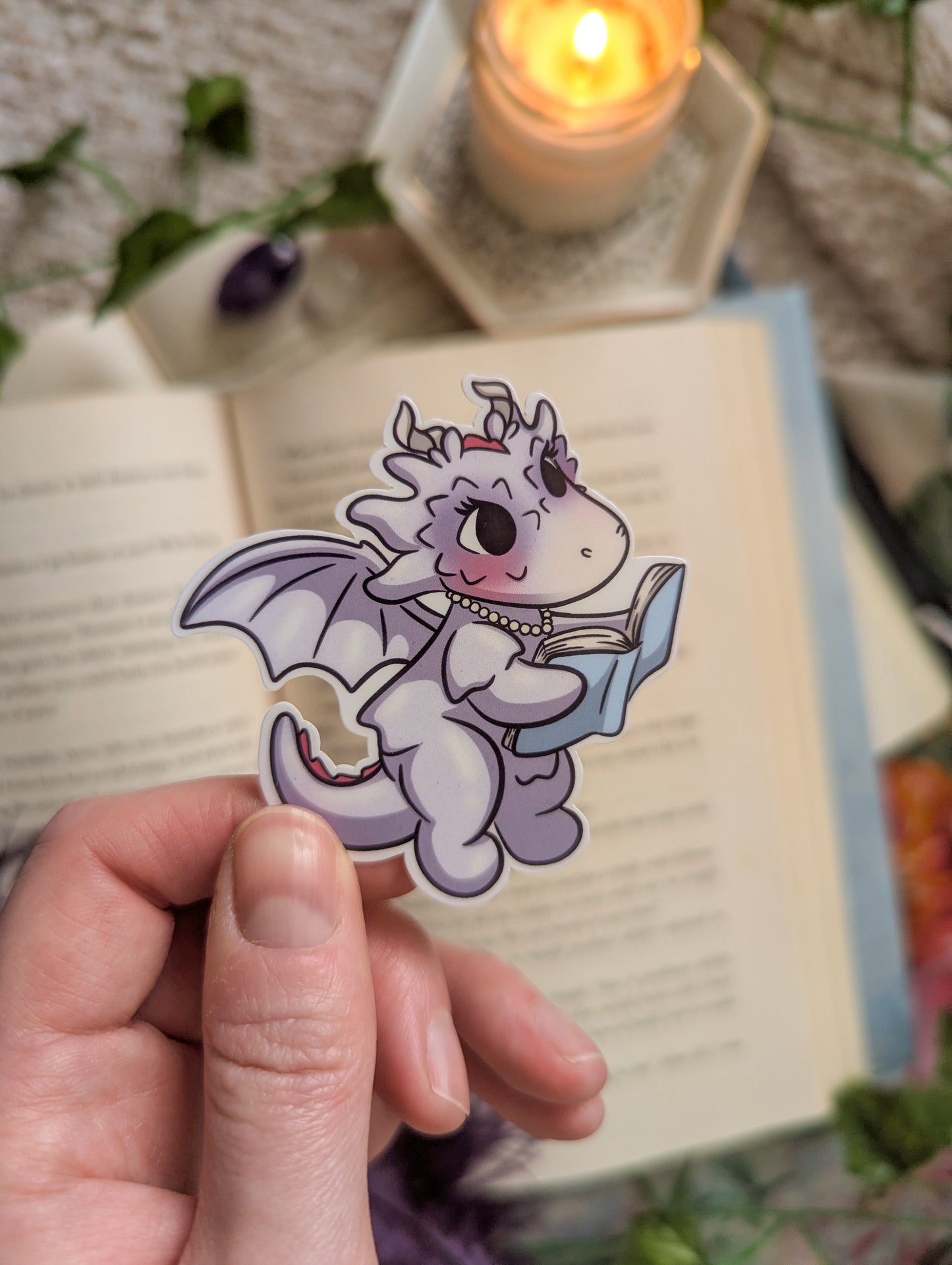 Lila Dragon Vinyl Sticker