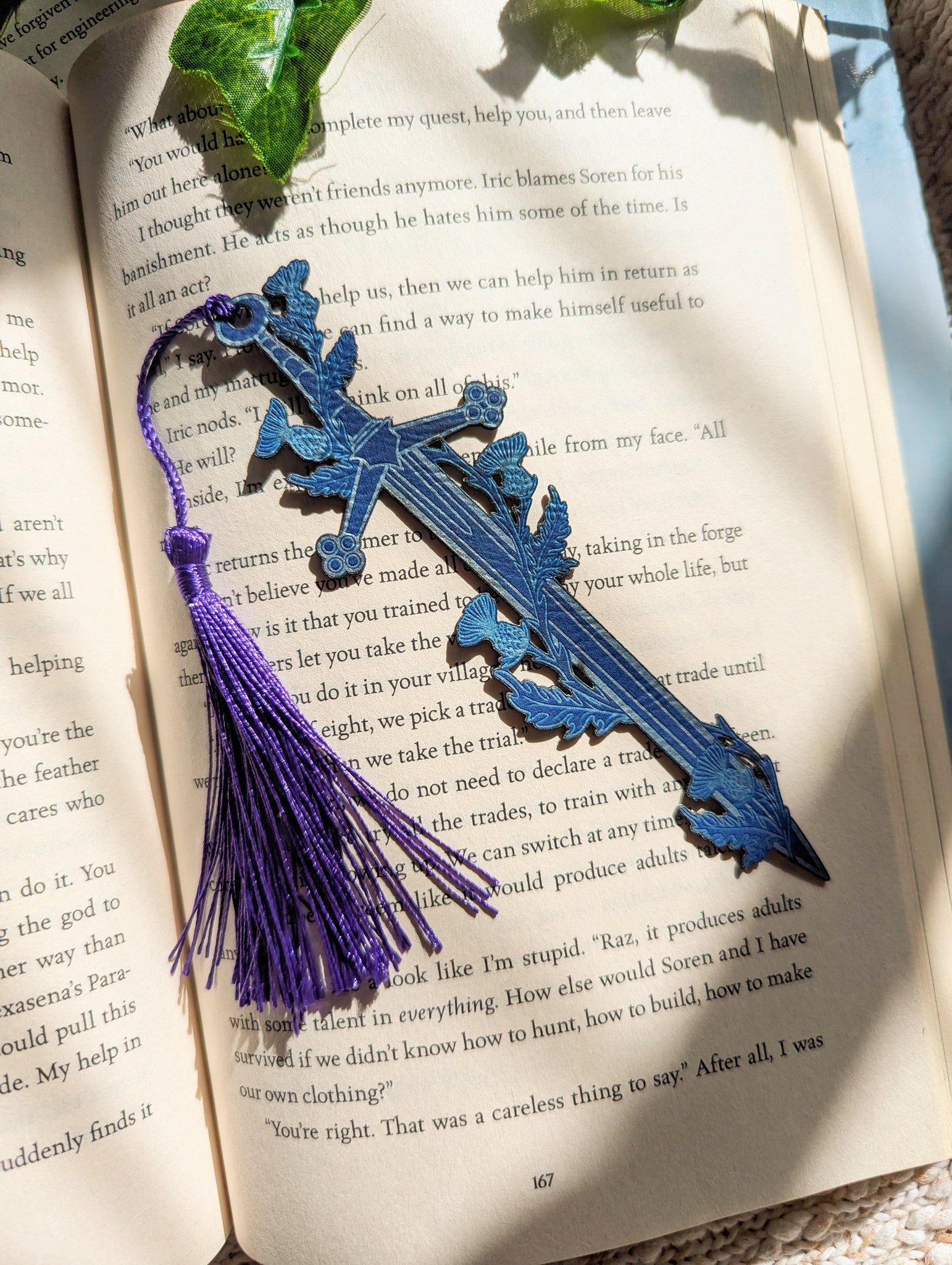 Thistle Sword Leatherette Bookmark