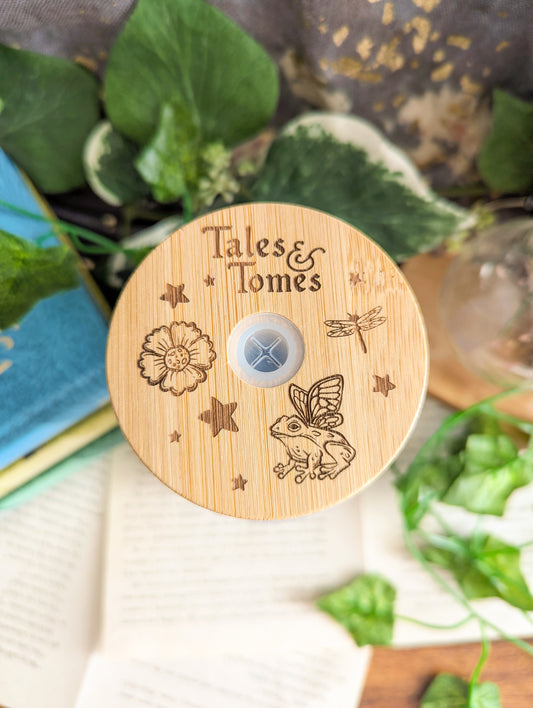 Spring Fairy Tale Can Glass Cup | Bamboo Lid and Metal Straw