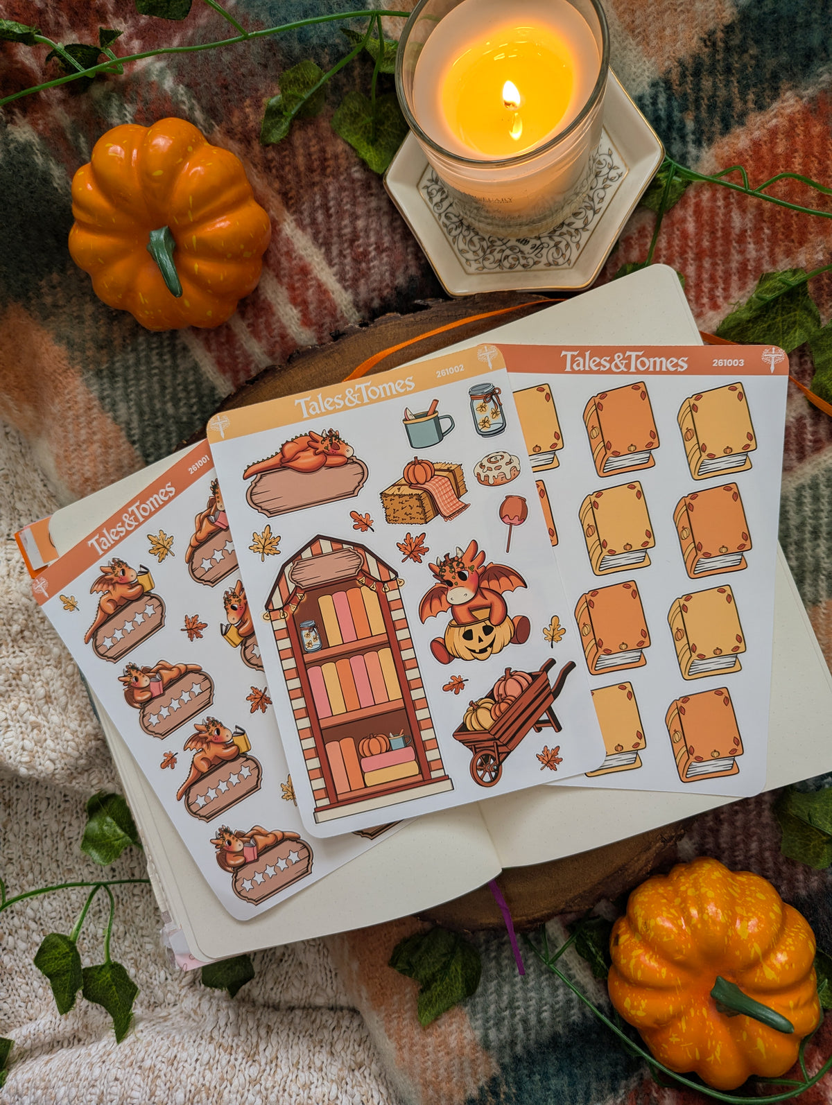 Pumpkin Patch Reading Journal Stickers