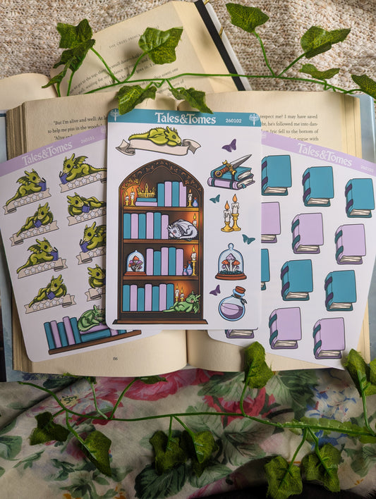 Fantasy Library Journal Stickers
