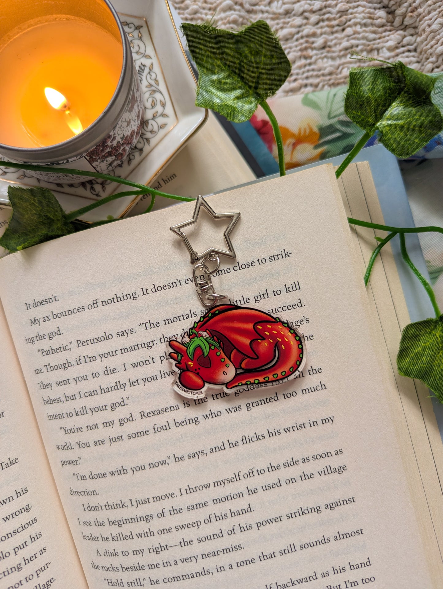 Strawberry Dragon Companion Keyring