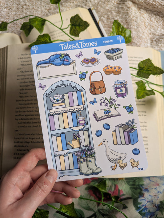 Blueberry Cottage Reading Journal Stickers