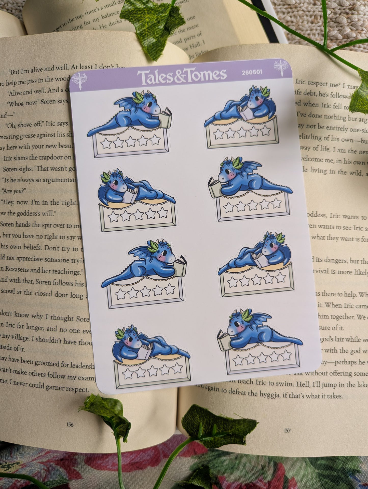 Blueberry Cottage Reading Journal Stickers
