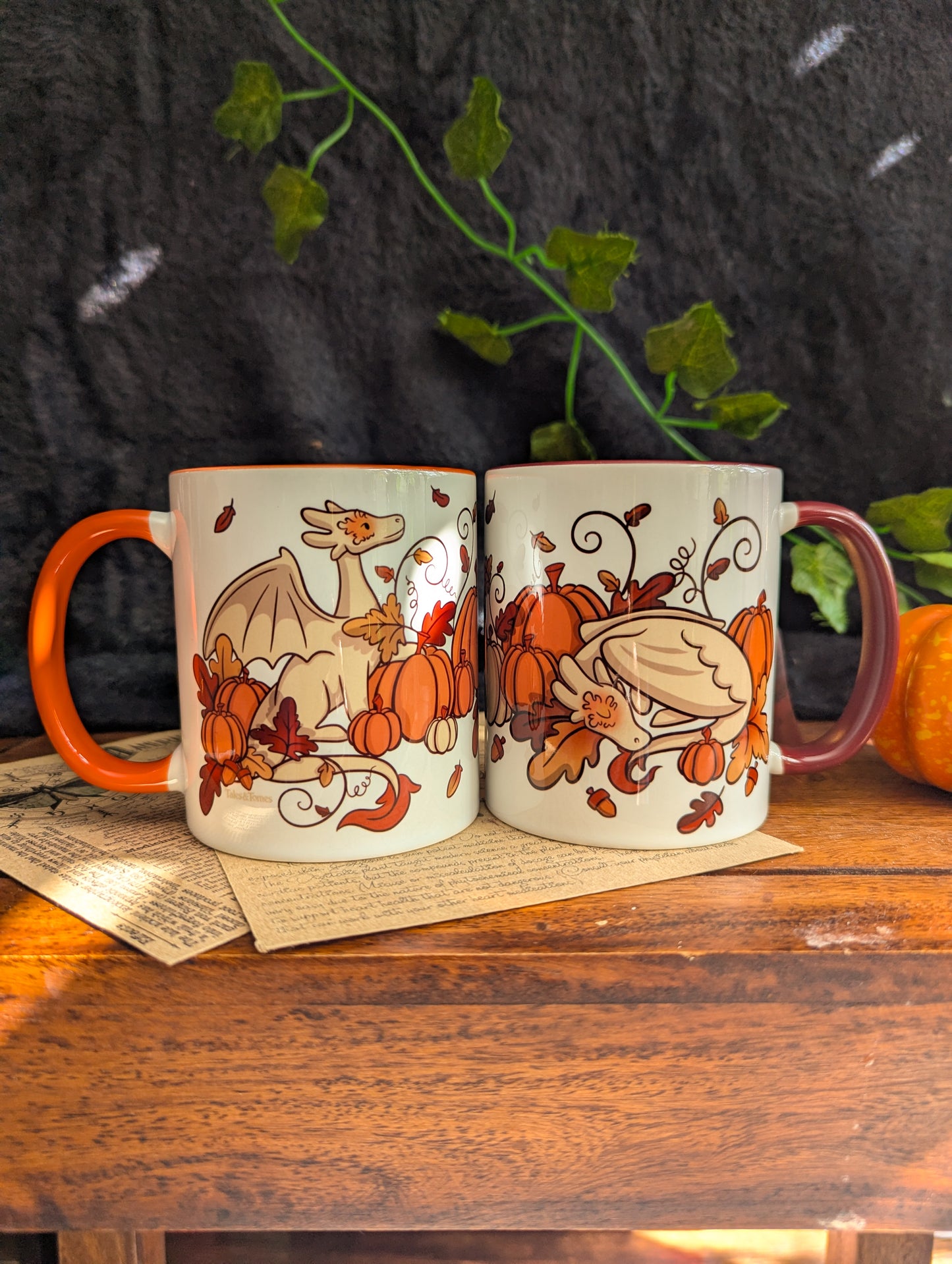 Pumpkin Dragons Ceramic Mug