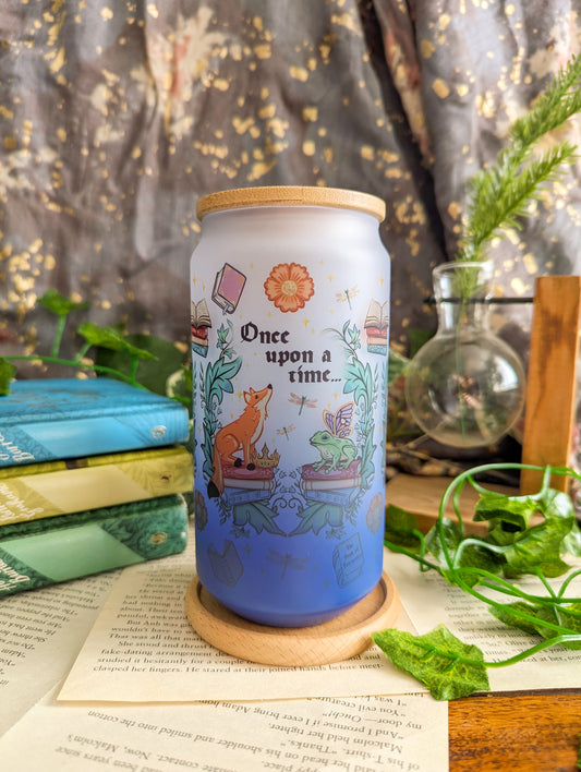 Spring Fairy Tale Can Glass Cup | Bamboo Lid and Metal Straw