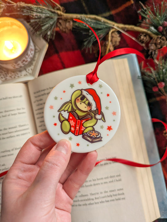 Dragon Santa Hat Tree Ornament