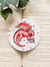 Pink Dragon Flying Ceramic Coaster