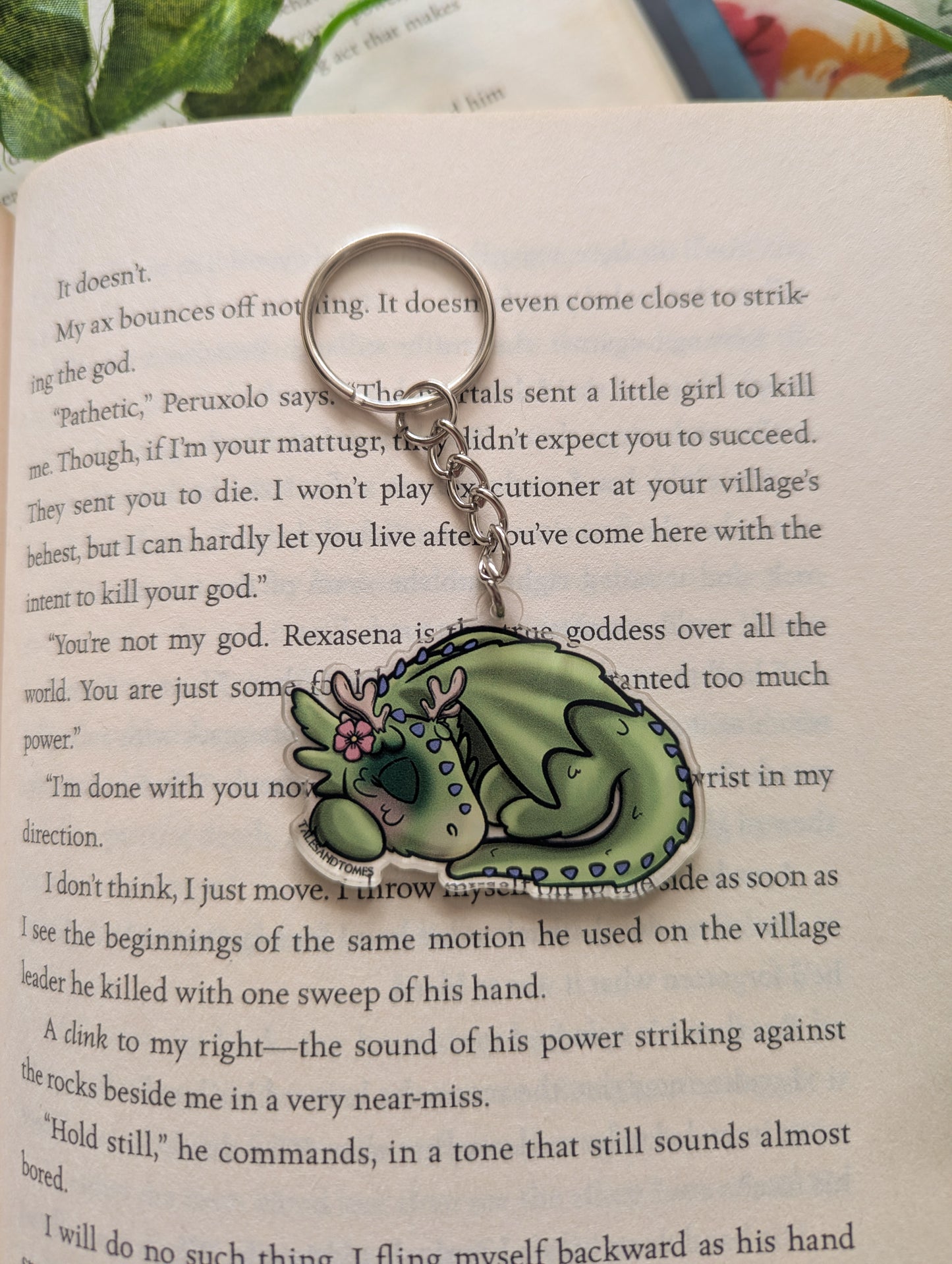 Moss Dragon Companion Keyring