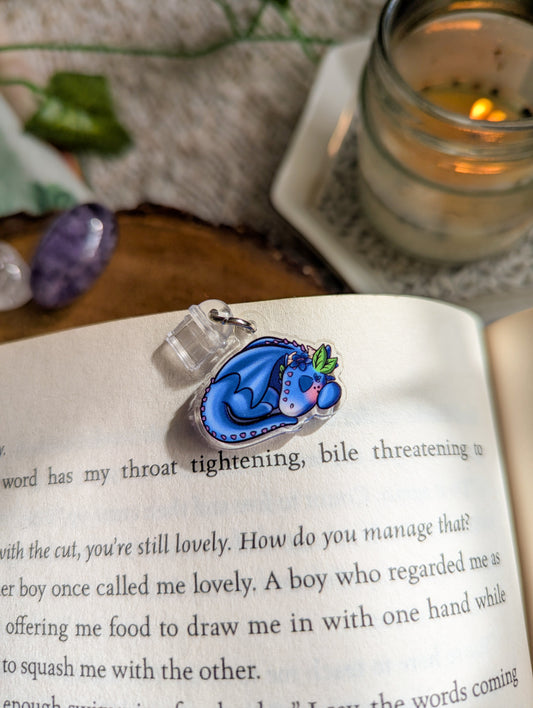 Blueberry Dragon Companion Kindle/Phone Charm