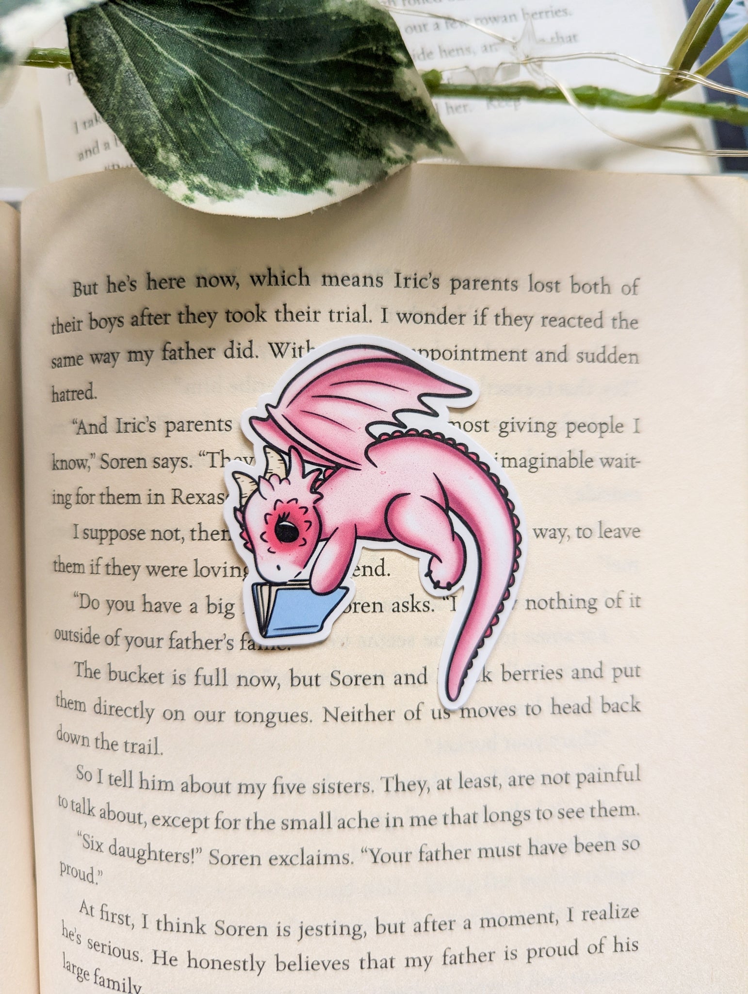 Pink Dragon Flying Vinyl Sticker