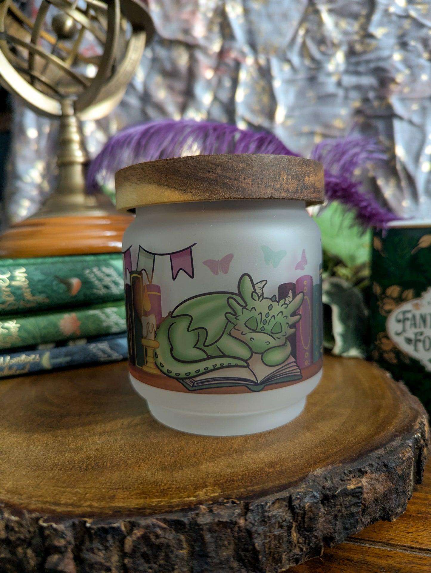 Dragon Bookhelf TBR Jar