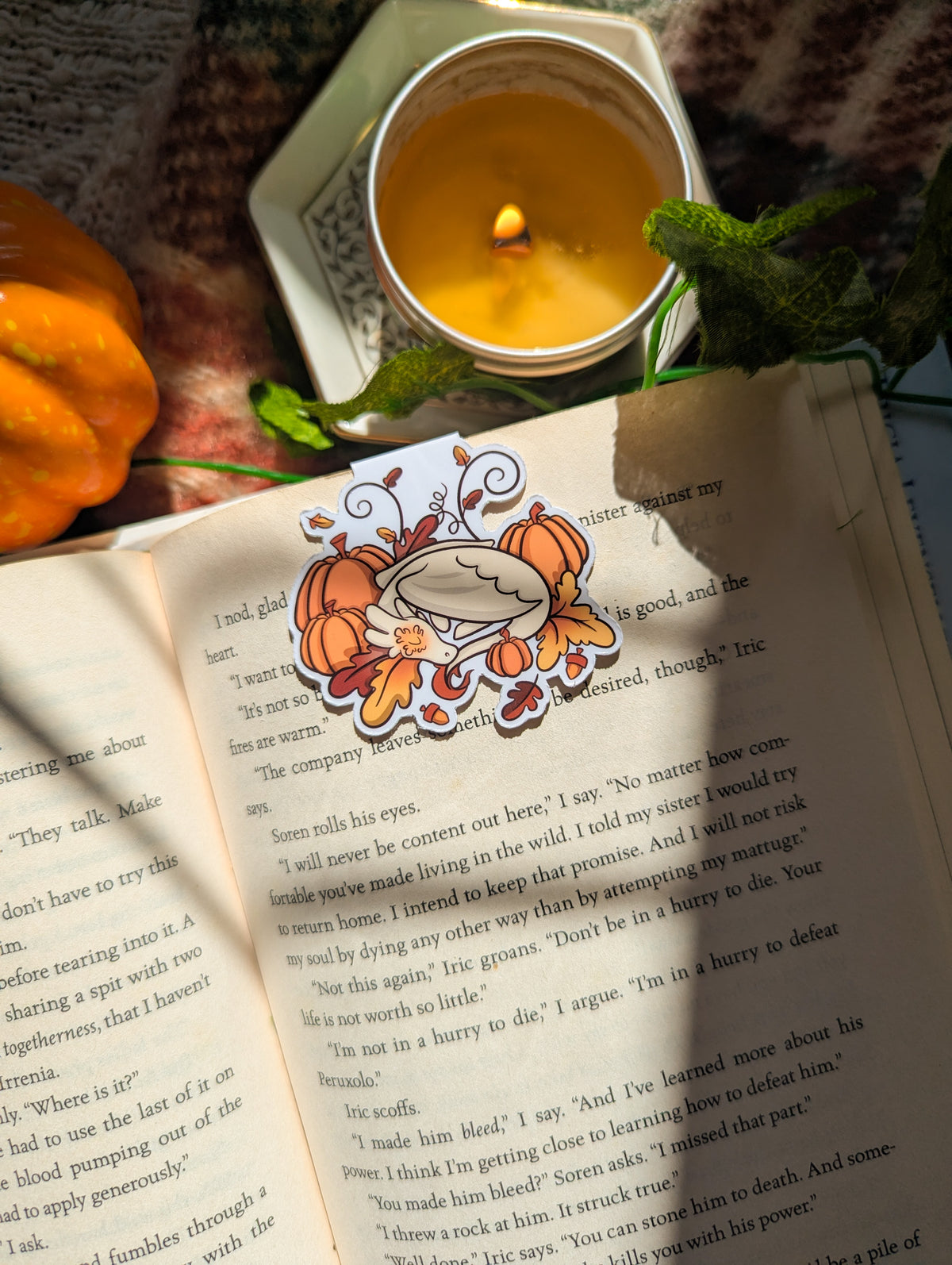 Sleeping Pumpkin Guardian Magnetic Bookmark
