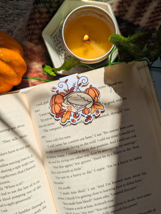 Sleeping Pumpkin Guardian Magnetic Bookmark