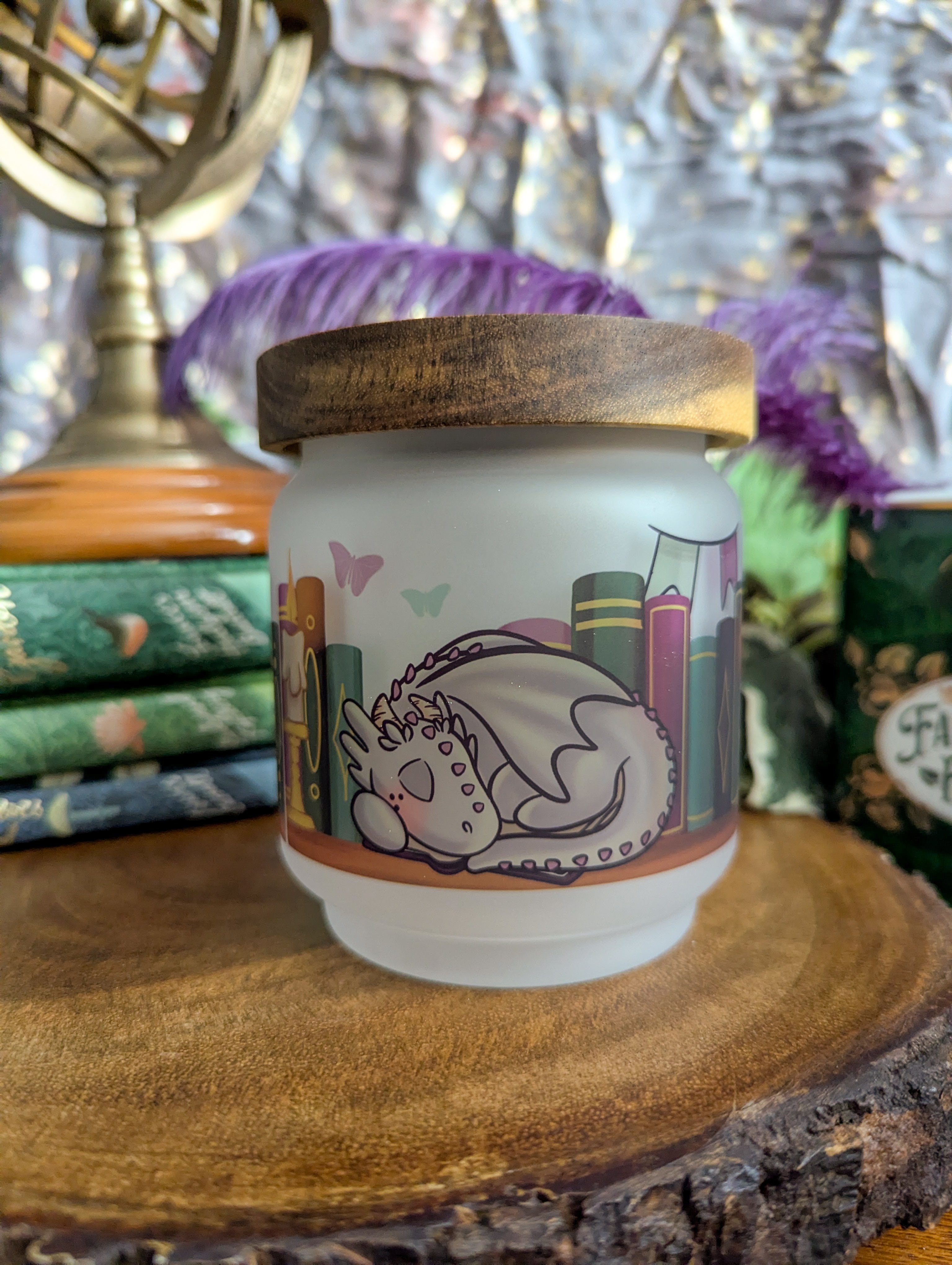 Dragon Bookhelf TBR Jar