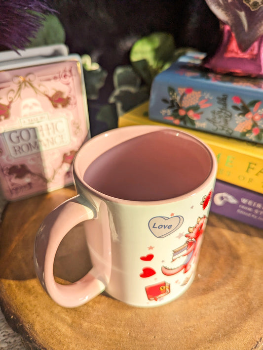 Pink Book Dragons Ceramic Mug