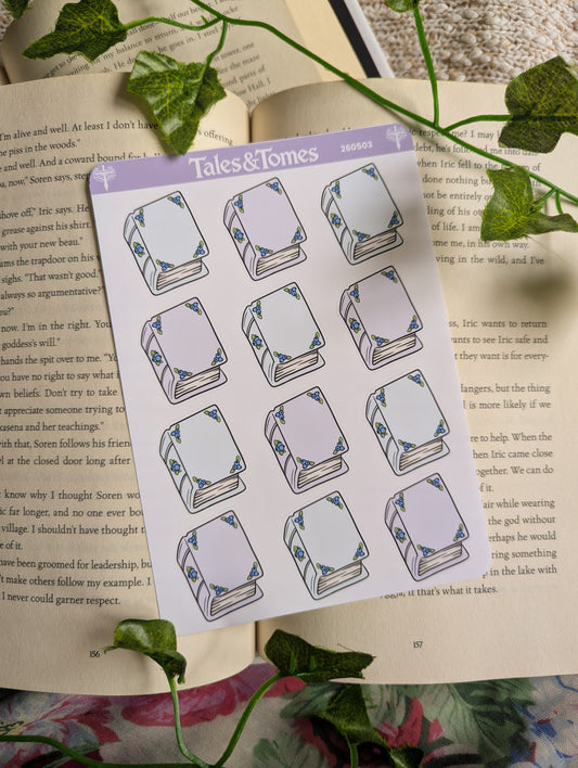 Blueberry Cottage Reading Journal Stickers