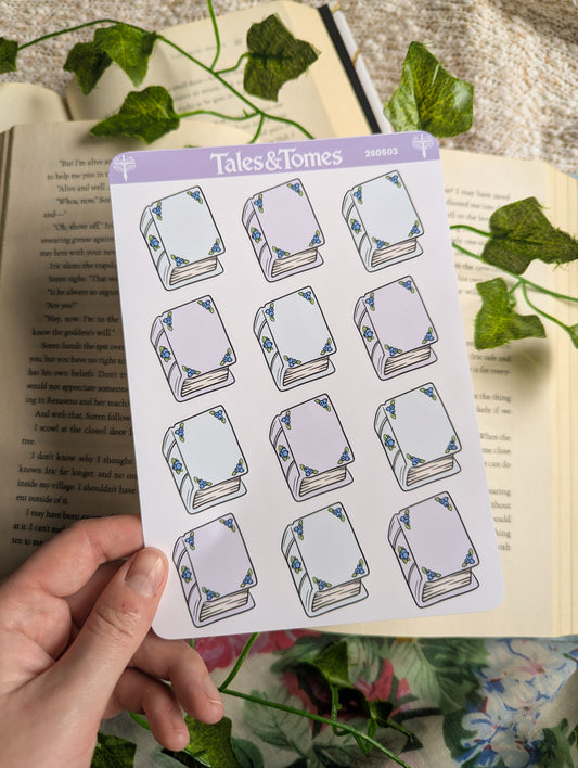 Blueberry Cottage Reading Journal Stickers