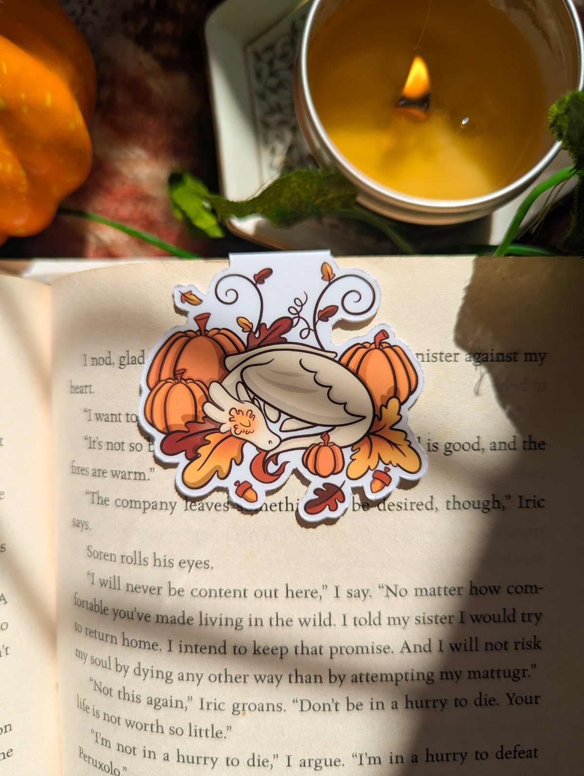 Sleeping Pumpkin Guardian Magnetic Bookmark