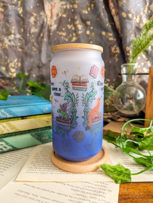 Spring Fairy Tale Can Glass Cup | Bamboo Lid and Metal Straw