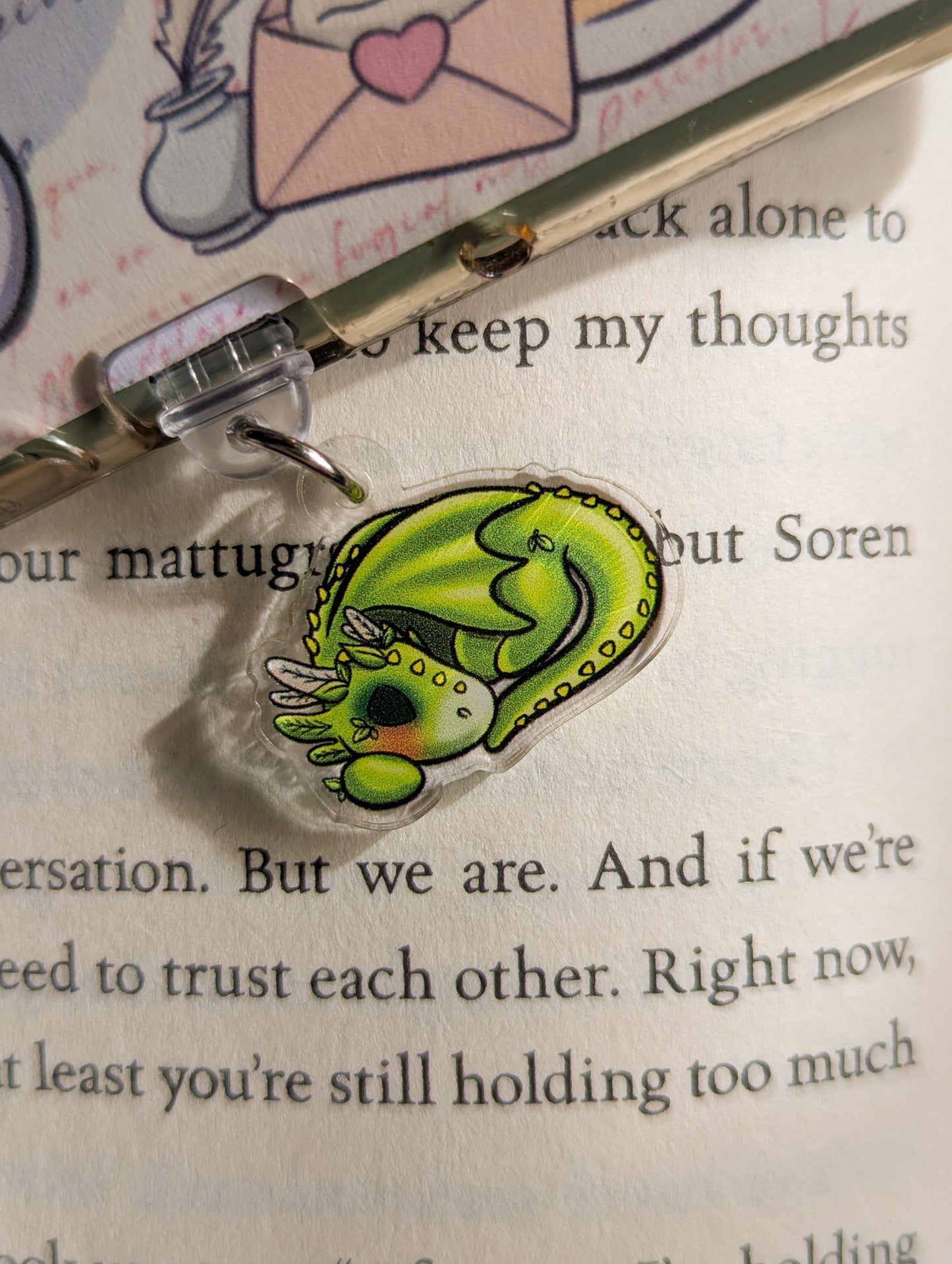 Matcha Dragon Companion Kindle/Phone Charm