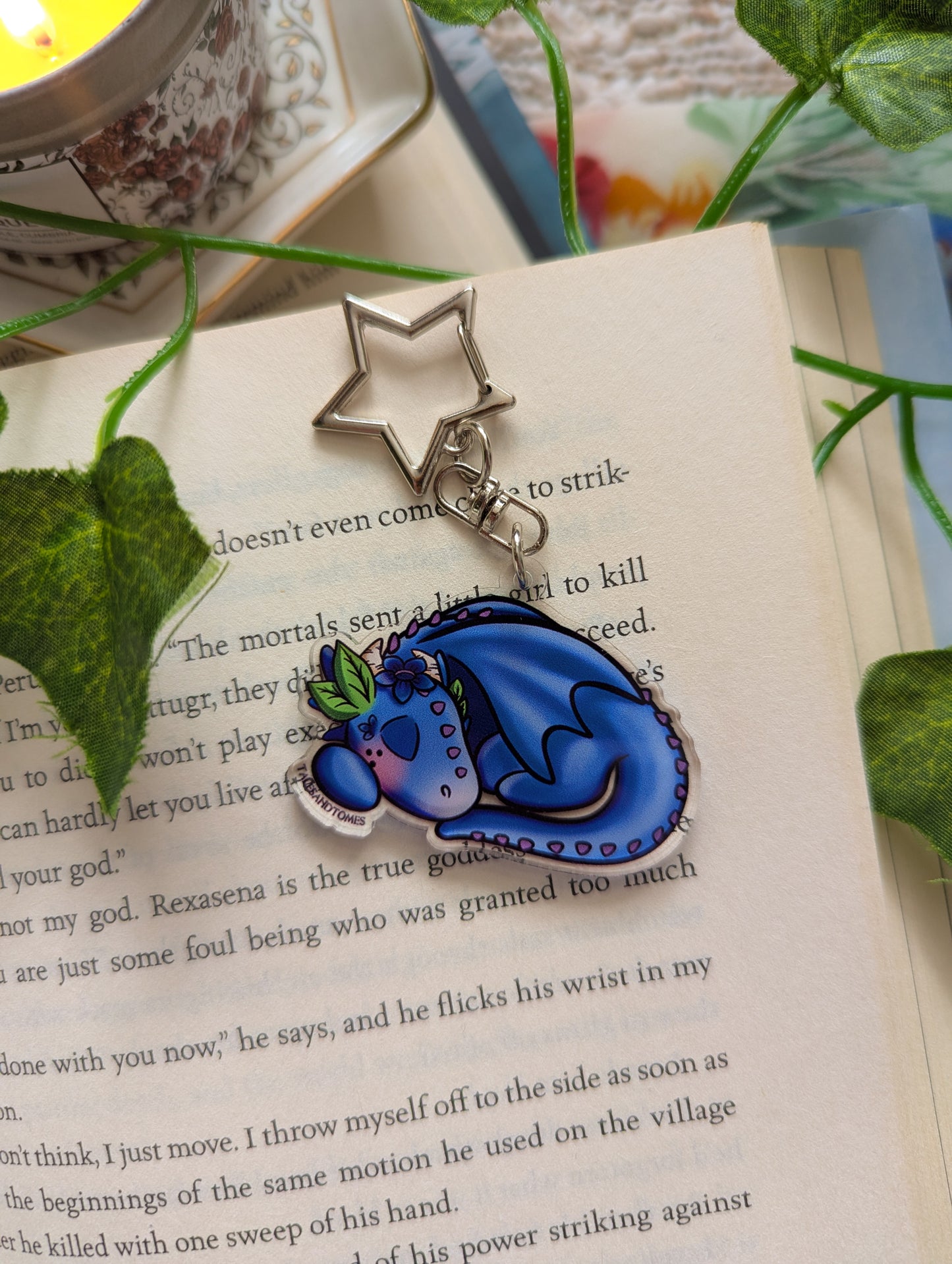 Blueberry Dragon Companion Keyring