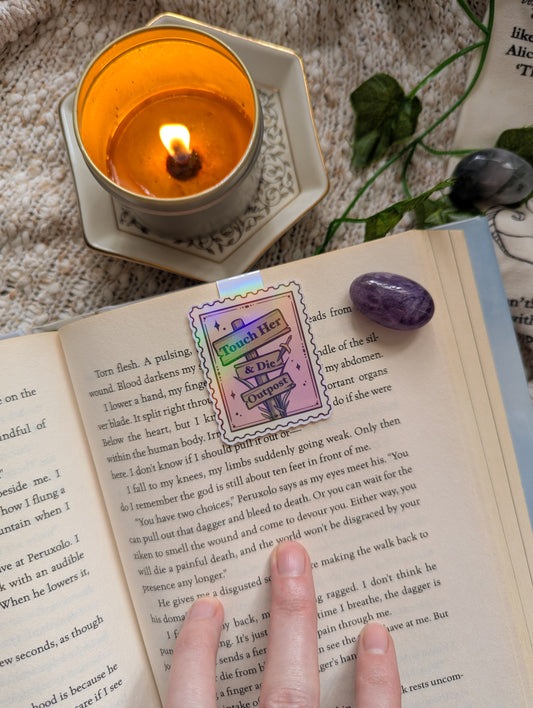 Touch Her & Die Stamp Magnetic Bookmark