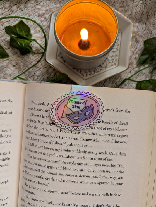 Masked Ball Stamp Magnetic Bookmark