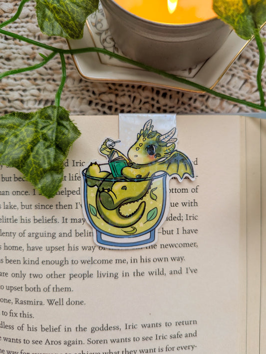 Matcha Dragon Magnetic Bookmark (Cup Dragon
