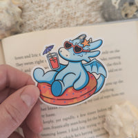 Pool Time Dragon Vinyl Sticker