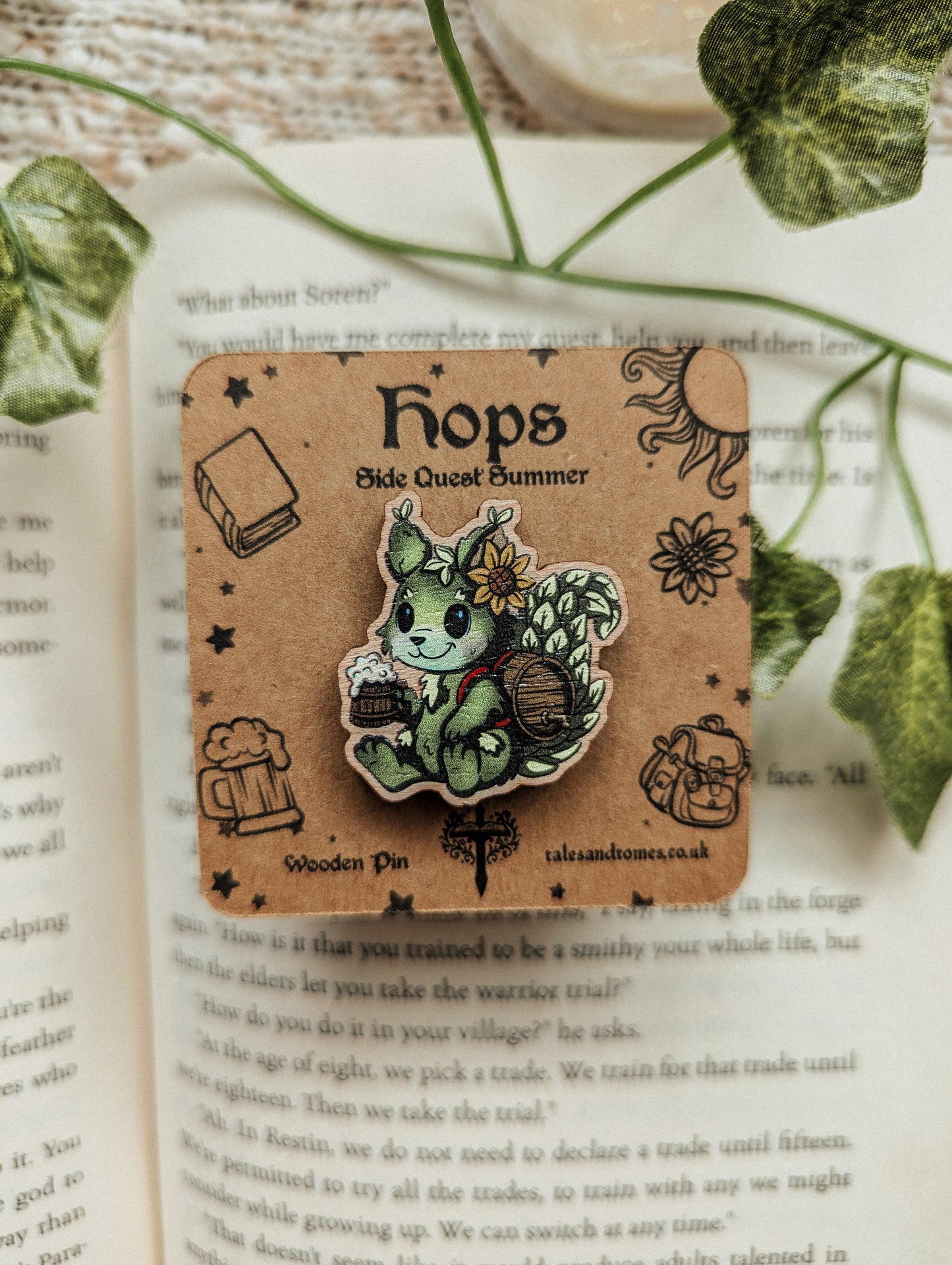 Hops Wooden Pin