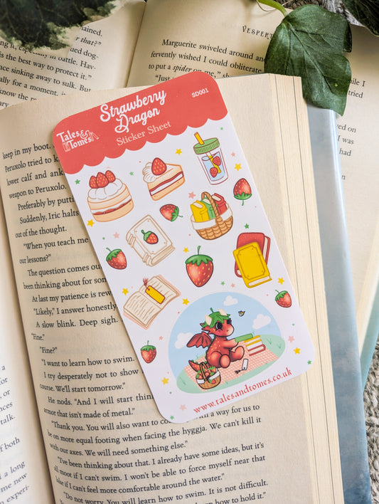 Strawberry Dragon Picnic Sticker Sheet