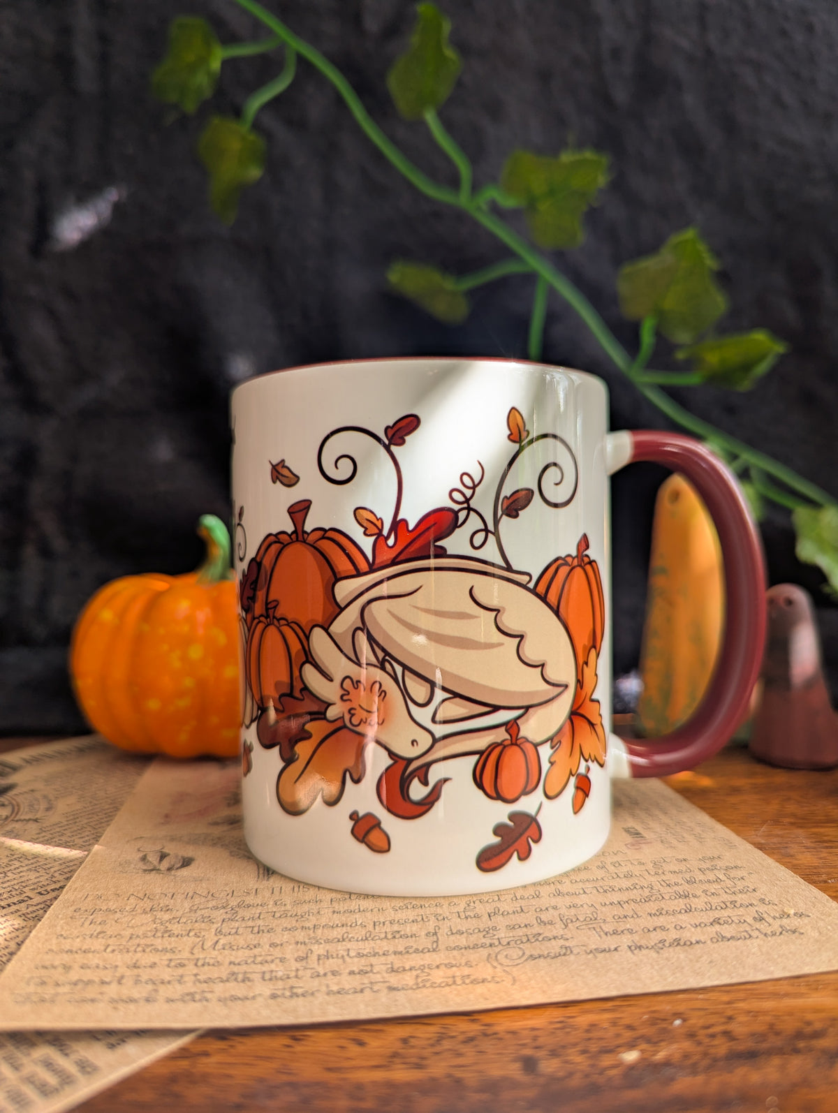 Pumpkin Dragons Ceramic Mug