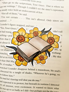 Daffodils Book Sticker Waterproof