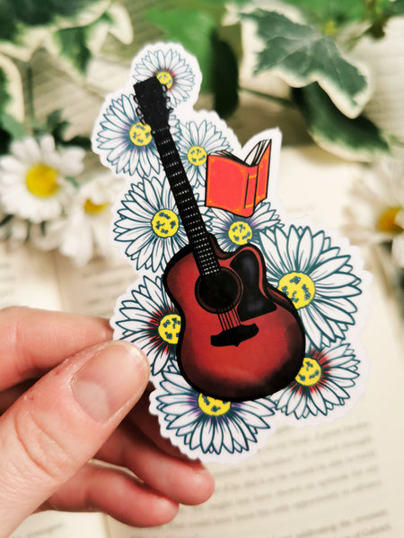 Daisy Jones Guitar Waterproof Sticker